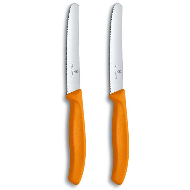 Swiss Classic Rounded Serrated Paring Knife Set, 11cm