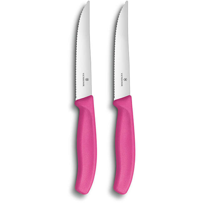 Set Of 2 Swiss Classic Gourmet Steak Knives, 12cm