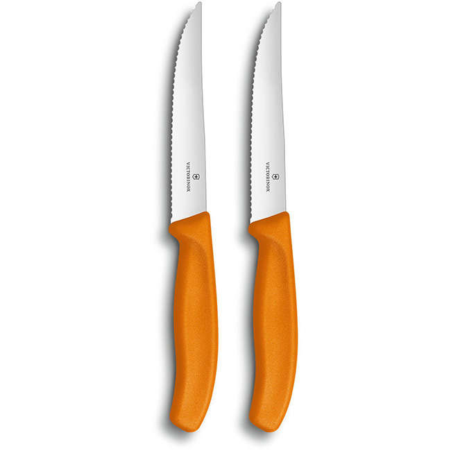Set Of 2 Swiss Classic Gourmet Steak Knives, 12cm