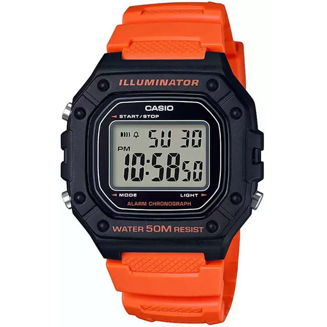 Standard Men's 50m Digital Wrist Watch, W-218H