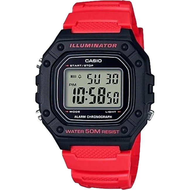 Standard Men's 50m Digital Wrist Watch, W-218H