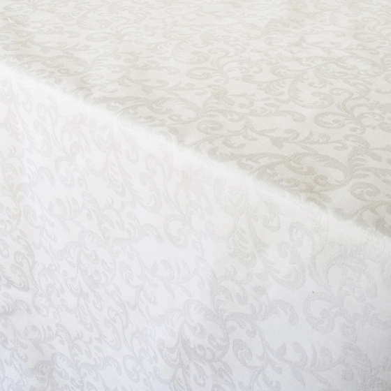China Swirl White Rectangular Tablecloth