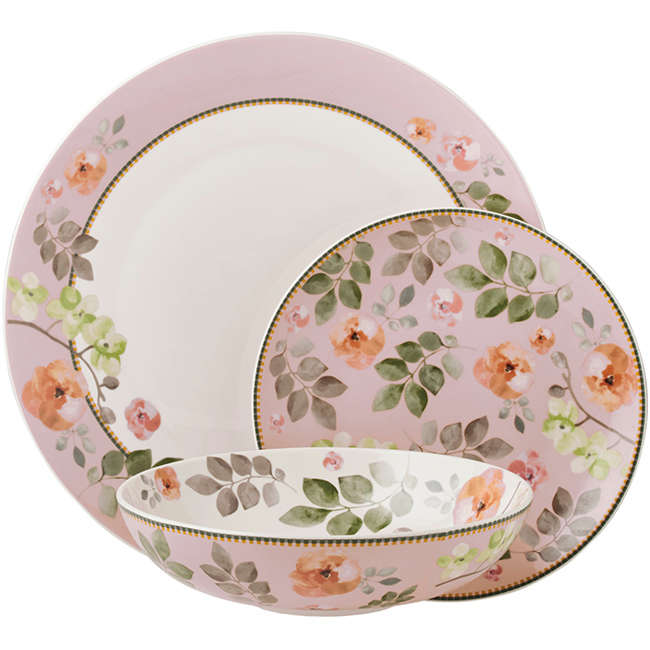 Arcadia Coupe Dinner Set, 12pc