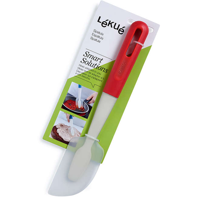 Red Angled Baking Spatula