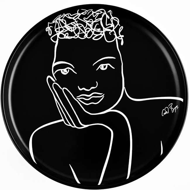 Black Sketchbook Dinner Plates, Set Of 4