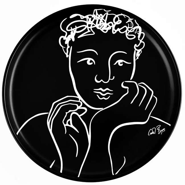 Black Sketchbook Dinner Plates, Set Of 4