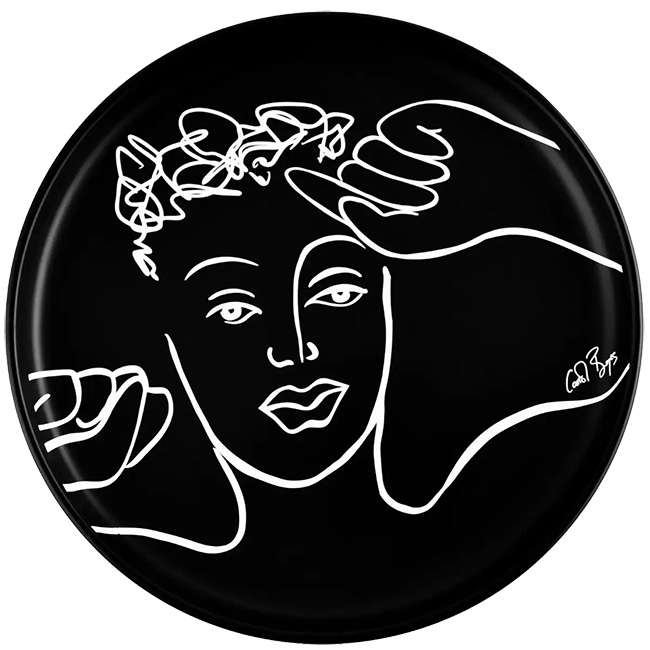 Black Sketchbook Dinner Plates, Set Of 4