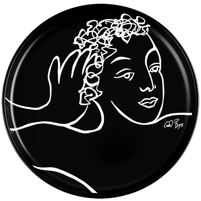 Black Sketchbook Dinner Plates, Set Of 4
