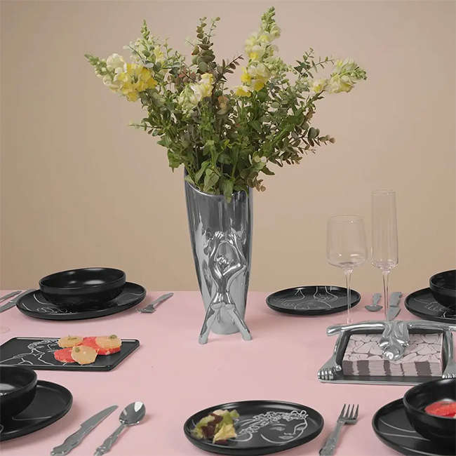 Black Sketchbook Dinner Plates, Set Of 4