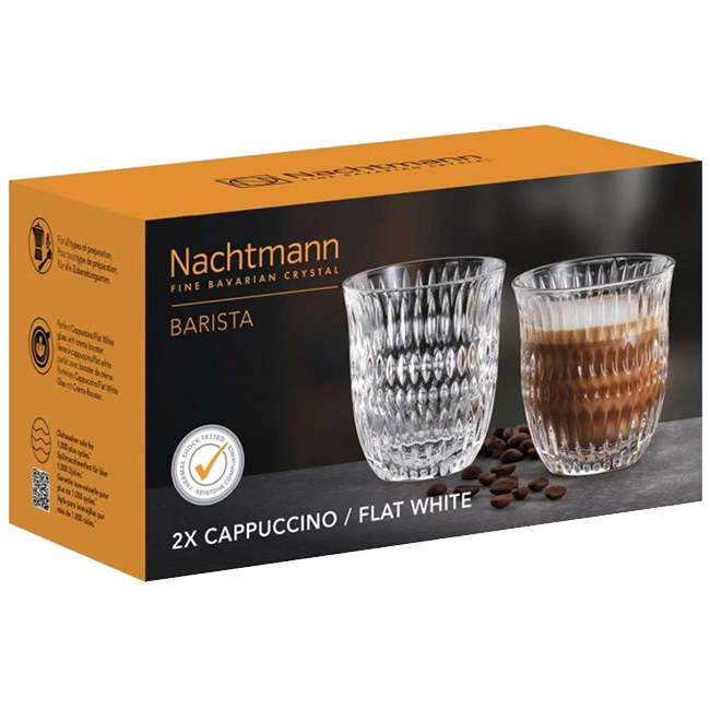 Barista Ethno Cappuccino Glasses, Set Of 2