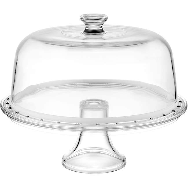 Palladio 3-in-1 Footed Glass Plate with Dome
