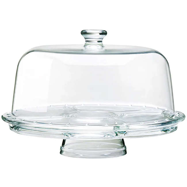 Palladio 6-in-1 Footed Glass Plate with Dome