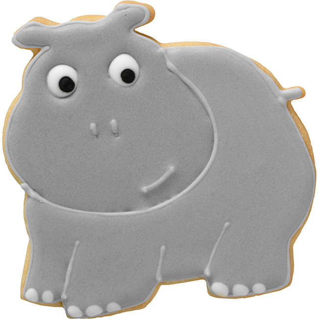 Stainless Steel Hippopotamus Cookie Cutter, 11cm