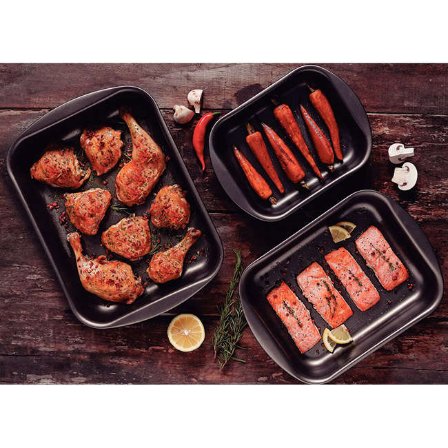 Brazil Non-Stick Deep Roasting Pans, Set Of 3