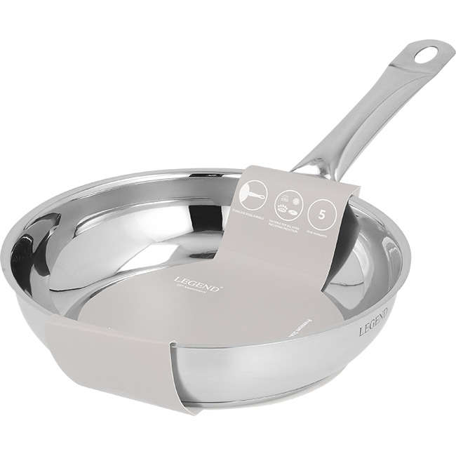 Professional Chef Stainless Steel Frying Pan, 24cm