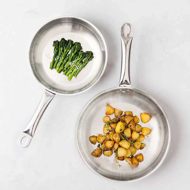Professional Chef Stainless Steel Frying Pan, 24cm