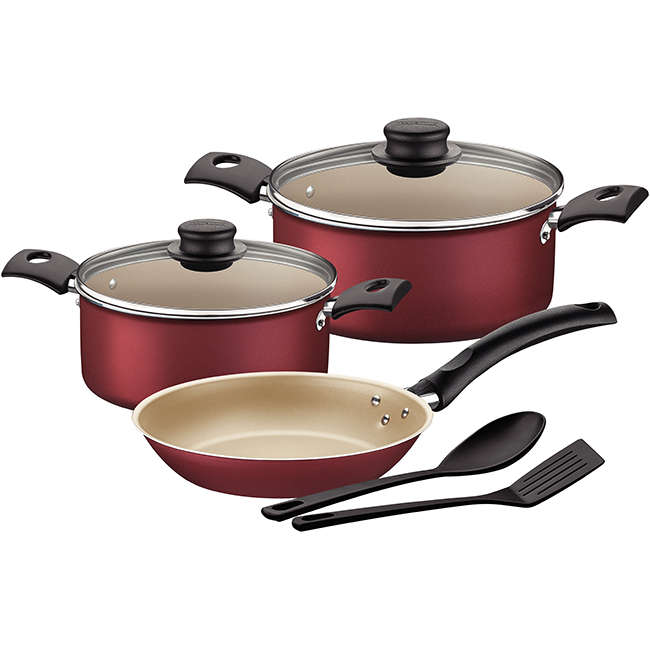 Turim Non-Stick Aluminium Cookware Set, 7pc