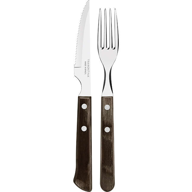 Churrasco Boxed Steak Knife & Fork Set, Set Of 12