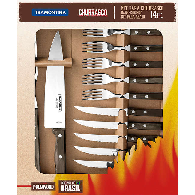 Churrasco Braai & Cutlery Set, Set Of 14