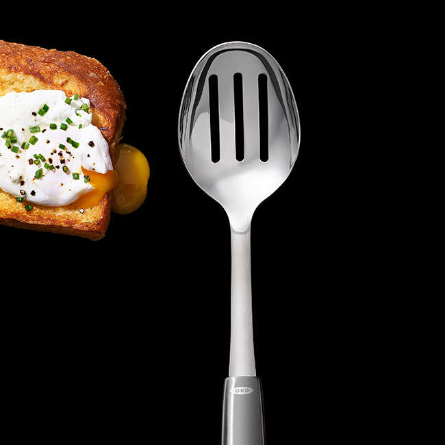 Stainless Steel Slotted Spoon with Non-Slip Touchpoint Grip