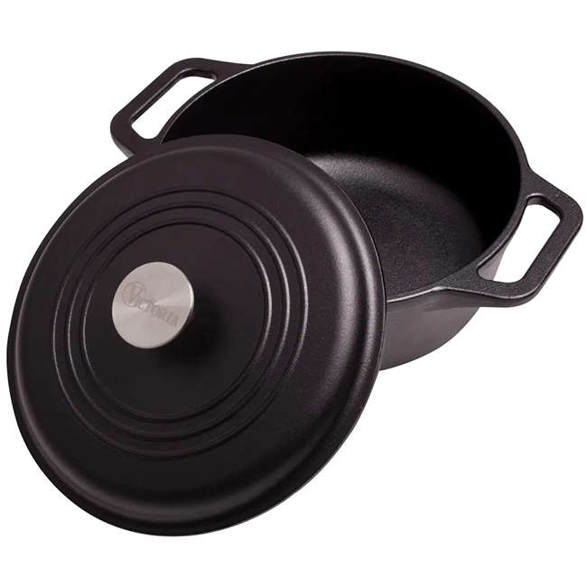 Enamelled Cast Iron Casserole & Lid, 3.8L