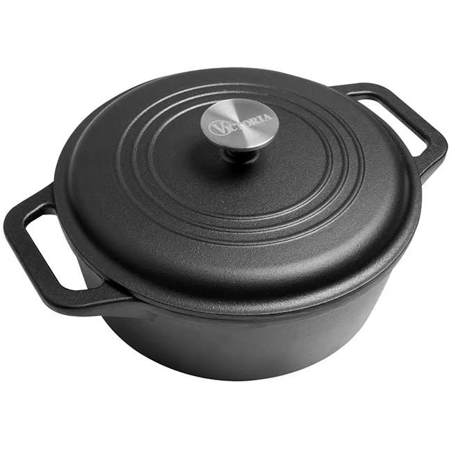 Enamelled Cast Iron Casserole & Lid, 3.8L