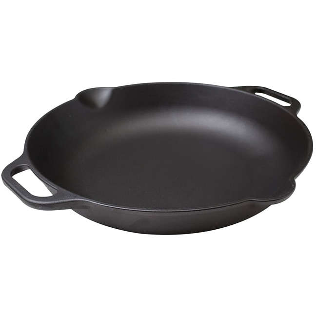 Seasoned Cast Iron Skillet With Helper Handles, 33cm