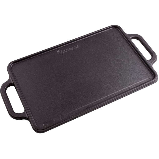 Enamelled Cast Iron Rectangular Reversible Griddle, 32cm