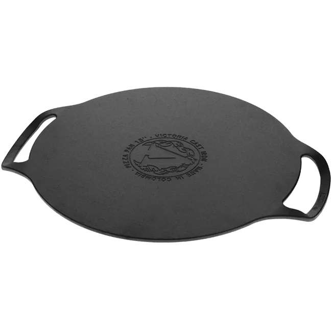 Enamelled Cast Iron Pizza Pan with Helper Handles, 38cm