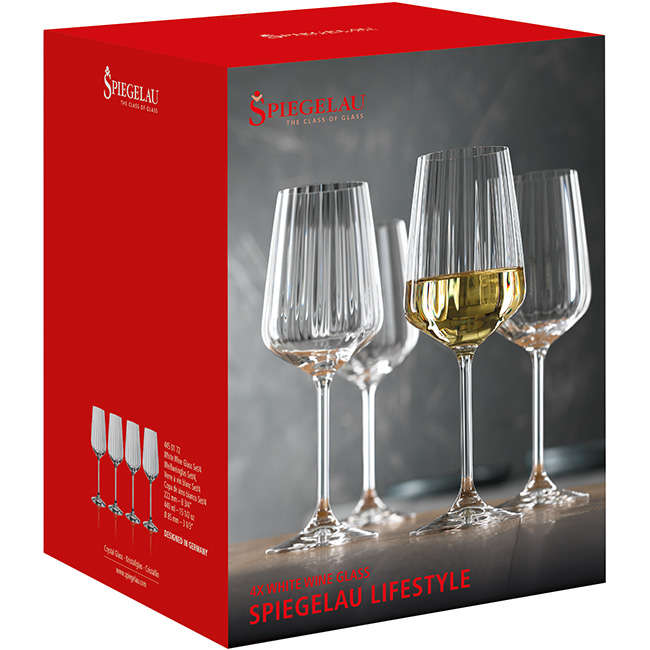 Lifestyle White Wine Glasses, Set Of 4