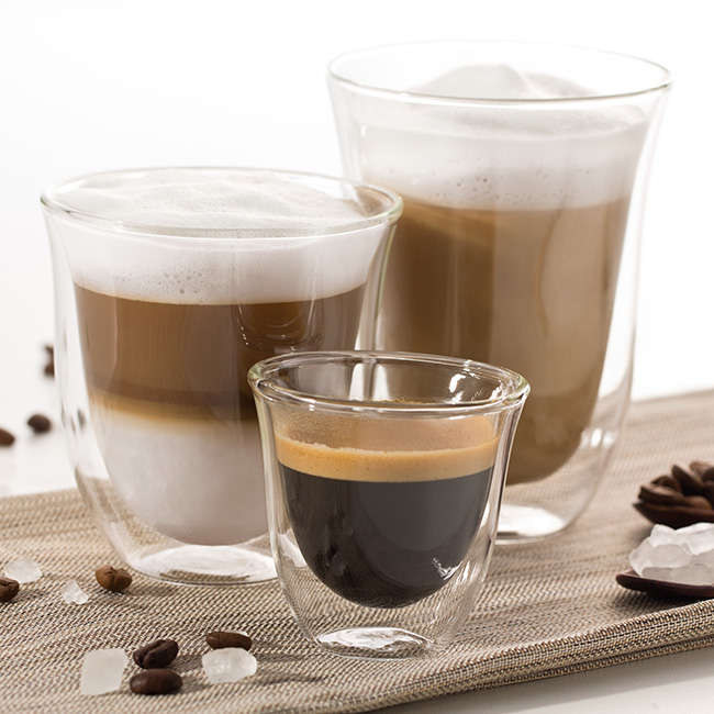 Double Walled Thermo Latte Macchiato Glasses, Set of 2