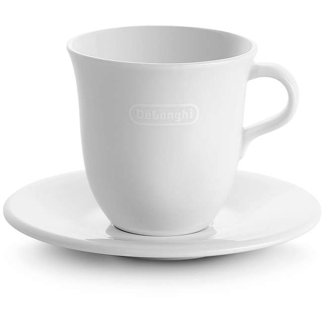 Porcelain Cappuccino Cups &amp; Saucers, Set of 2