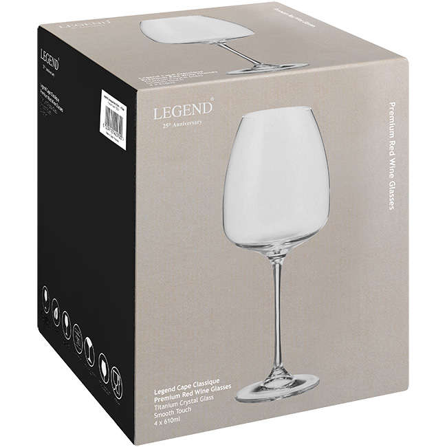 Classique 610ml Red Wine Glasses, Set Of 4