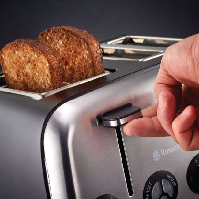 Matte Black 4 Slice Toaster