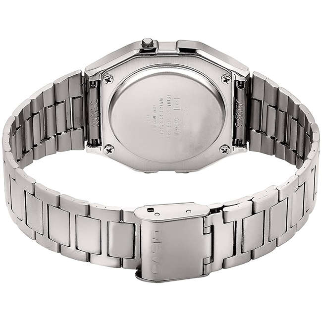 Retro Unisex Silver Digital Wrist Watch, A158WA-1Q