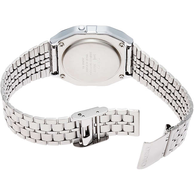 Retro Unisex Silver Digital Wrist Watch, A159W-N1DF