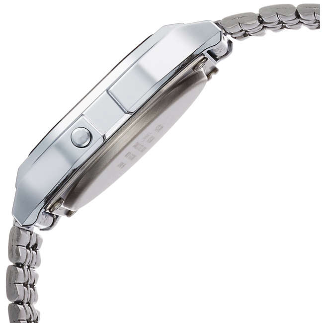 Retro Unisex Silver Digital Wrist Watch, A159W-N1DF