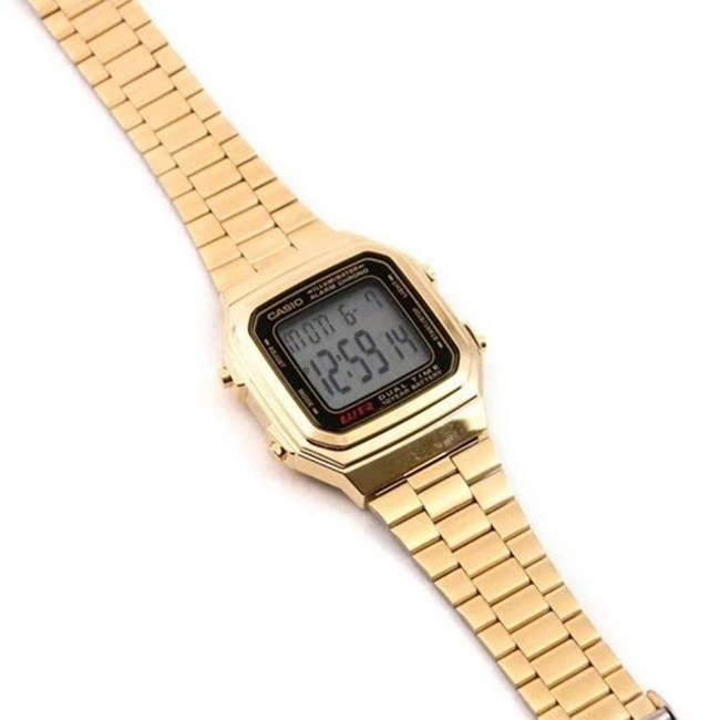 Retro Unisex Illuminator Gold Digital Wrist Watch, A178WGA-1ADF