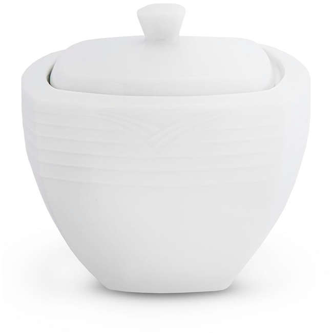 Arctic White Square Sugar Bowl