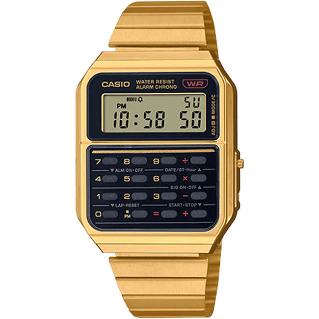 Retro Men's Databank Digital Wrist Watch, CA-500WEG-1ADF