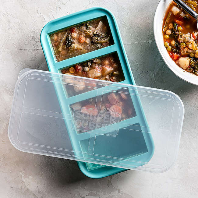 1 Cup Silicone Food Storage Tray With Lid