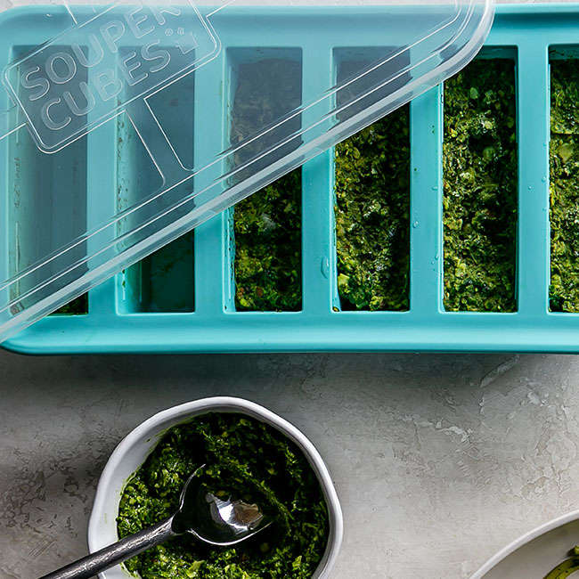 Half Cup Silicone Food Storage Tray with Lid