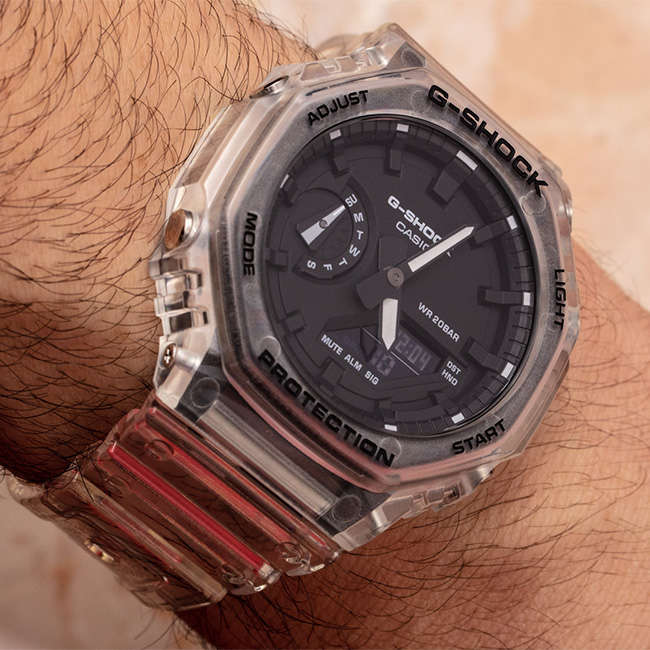G-Shock C-Core 200m AnaDigi Skeleton Wrist Watch, GA-2100SKE-7ADR