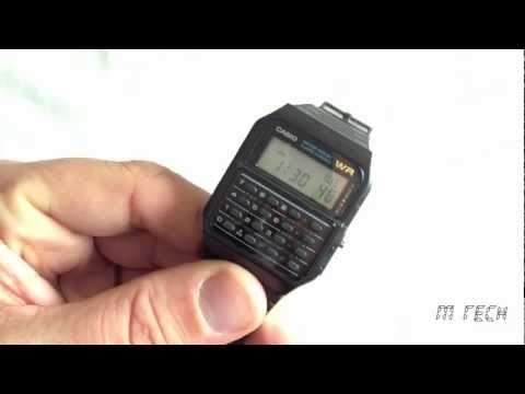 Retro Men's Databank Calculator Black Digital Wrist Watch, CA53W-1Z