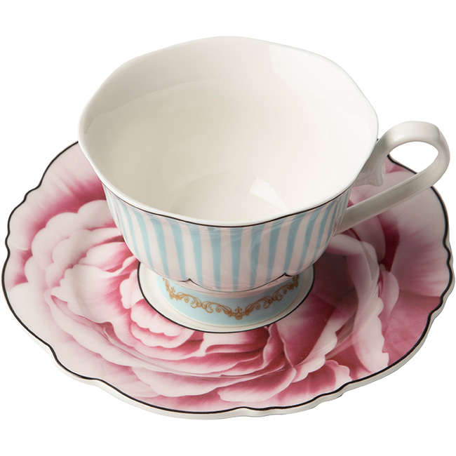Wavy Rose Cup & Saucer