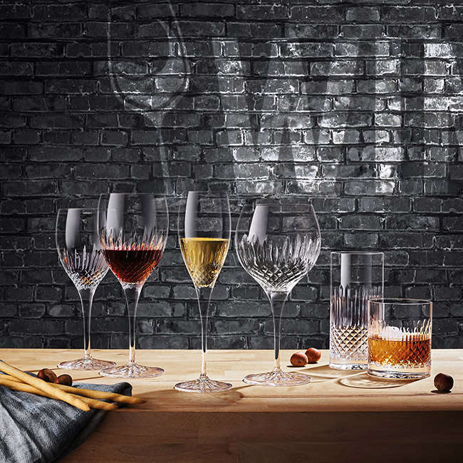 Diamante Whiskey Glasses, Set of 4