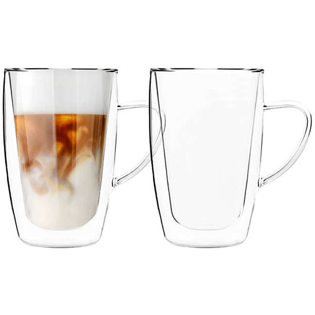 Double Walled Macchiato Mugs, Set Of 2