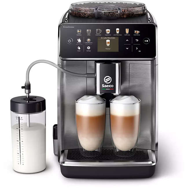 GranAroma Fully Automatic Black Espresso Machine
