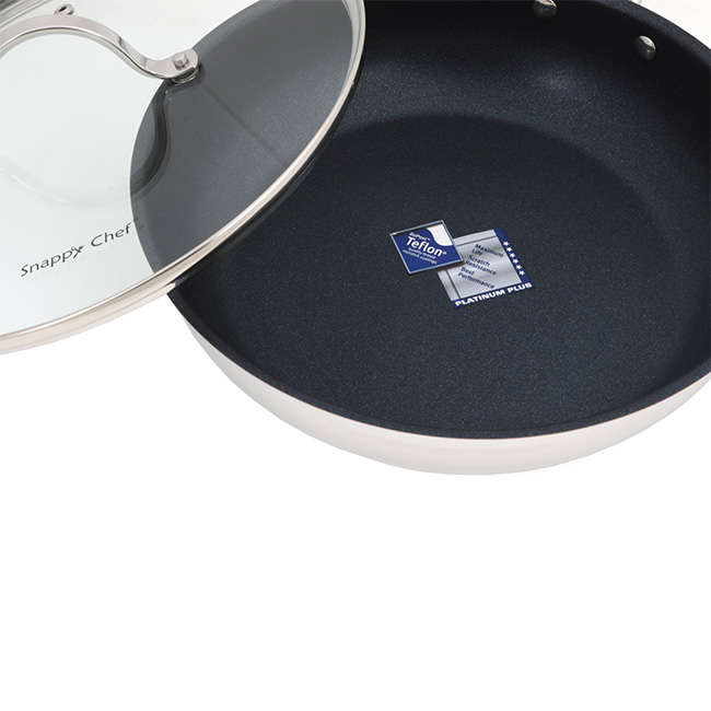 Platinum Non-Stick Frying Pan With Lid, 26cm