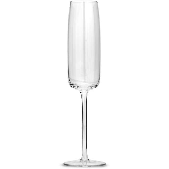 Set Of 4 Champagne Flutes, Ripple